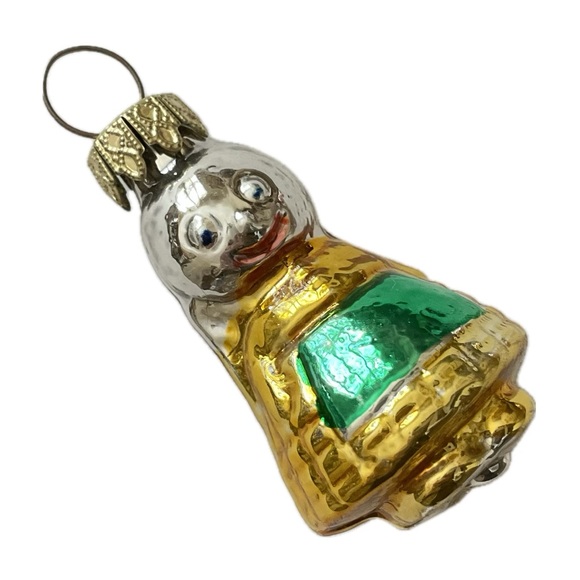 6 Vintage Glass Christmas Ornaments - Frog, Santa, Duck, Bear, Angel, Girl - Picture 2 of 11